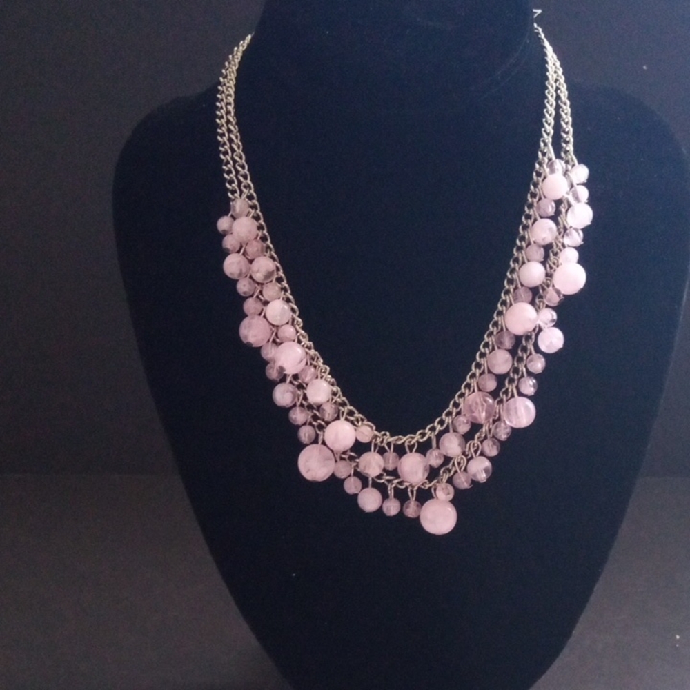 Elegant Pink Beaded Necklace
